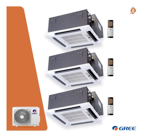 Multisplit 3a1 Gree Inverter Cassette 3x3000