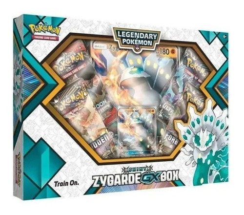 Pokemon Caja Shiny Zygarde + Sobres + Carta Gigante Español