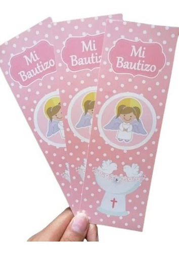 10conjuntos De Tarjetas Invitación + Recuerdo Bautizo