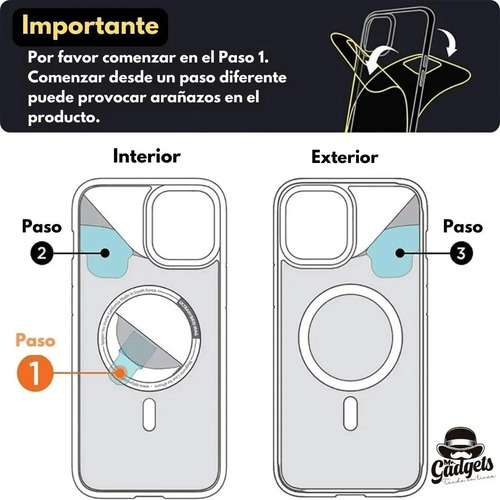 Imagen 8 de 10 de Kit Funda, Micas, Cargador Qi, Cartera, Para iPhone Magsafe