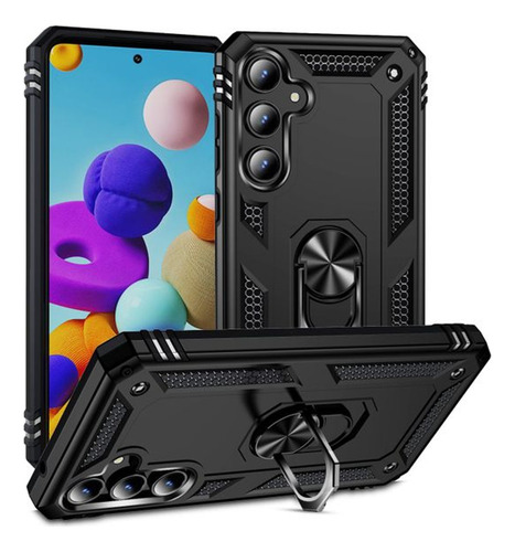 Funda Protector Uso Rudo Con Anillo Magnetico Para Samsung