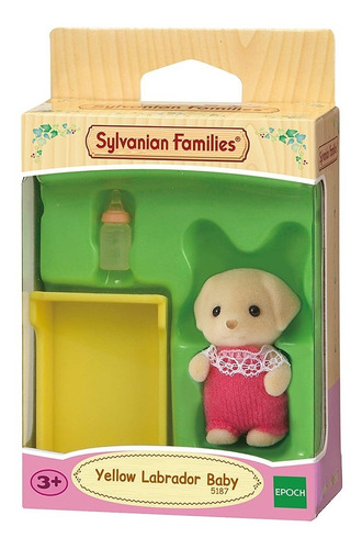 Sylvanian Families Perro Labrador Bebé + Cuna + Biberón Febo