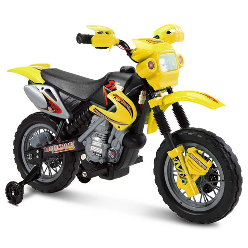 Mini Moto Elétrica Para Criança Infantil Amarelo 6v Bivolt