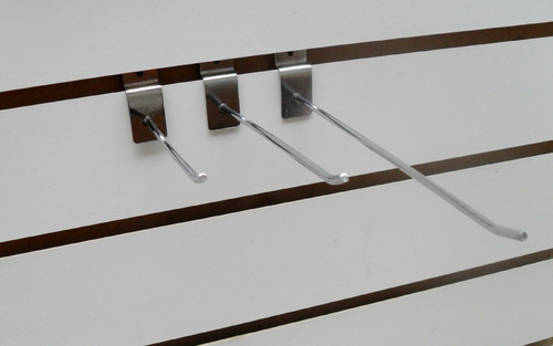 Gancho Reforzado Placa Ranurada 25 Cm - Pincho (10 Unidades)