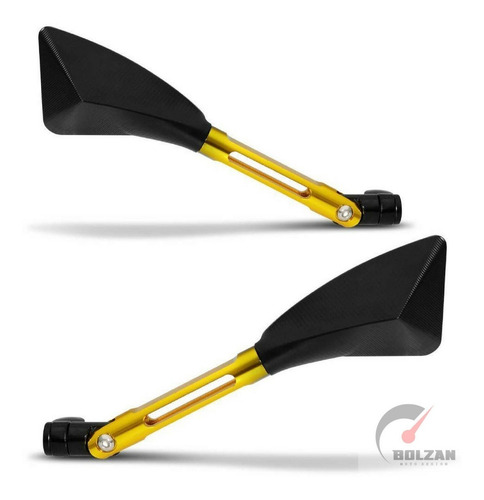 Retrovisor Pirâmide Tipo Rizoma Ninja 300 Com Adaptadores