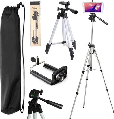 Kit Youtuber Tripé Câmera Suporte Celular Universal Pedestal