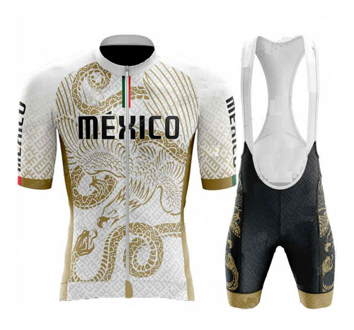 Maillot Ciclismo Hombre Almohadilla Talla Reducida Mexico 