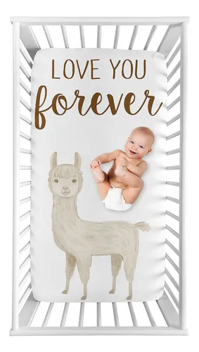 comprar Sábana Bajera Ajustable Cuna Boho Llama Niño Y Niña ...
