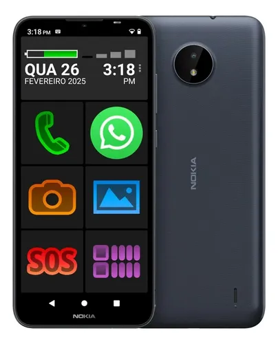 Smartphone Celular Nokia C20 Idoso Capa Pelicula