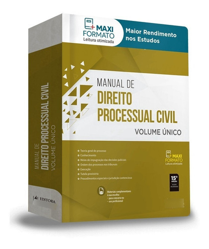 Manual De Direito Processual Civil Vol Único- Ultima Edição