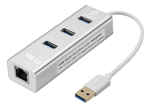 Hub Usb 3.0 3 Puertos Usb Y Ethernet Rj45 1000mbps Cat5 Cat6