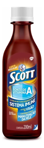 Scott Emulsão Óleo De Fígado De Bacalhau Regular 200ml