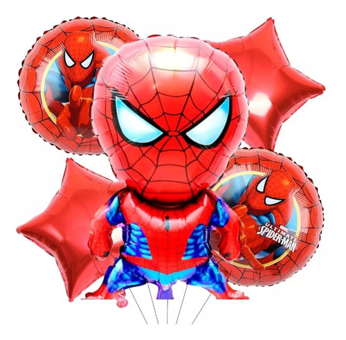Set 5 Globos Hombre Araña / Spiderman 16 Pulgadas (40 Cm)