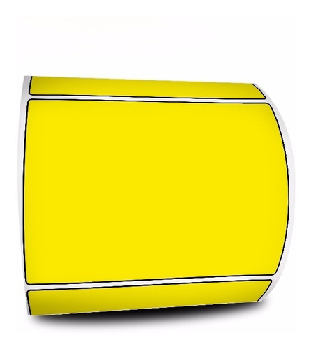 Etiqueta Couche 5x3 Cm 1 Coluna Amarela 32 Metros Cor Amarelo