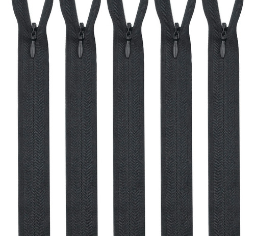 Cierre Invisible Fijo Gris Oscuro - 5uds - 52cm - Costura