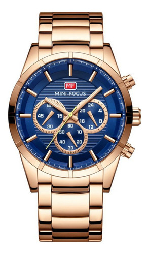 Reloj Para Hombre Mini Focus Mf0170g Mf8203 Dorado