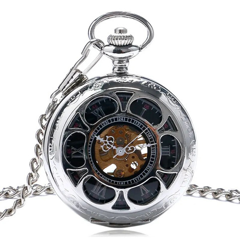 Reloj De Bolsillo Con Esfera Con Números Romanos Para Hombre