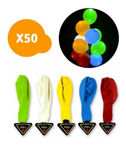 Pack De 50 Globos Led Colores / C & S Market