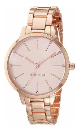 Reloj Mujer Nine West Nw-2098pkrg Cuarzo 36mm Pulso Oro Rosa