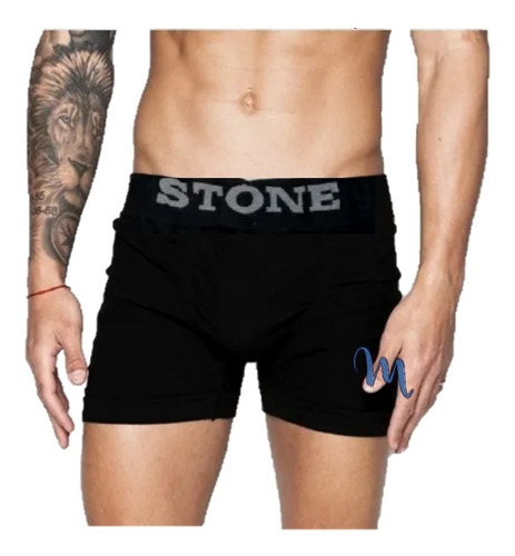 Calzoncillo Boxer Stone 12700 Sin Costura Liso Hombre 