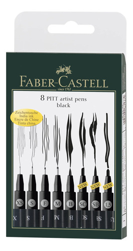 Faber Castell Artist Pack 8 Tamaños Surtidos, 8 Bolígrafos 8