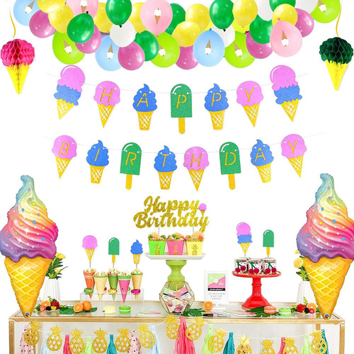 Party Inspo Ice Cream Birthday Party Decorations Supplies Se