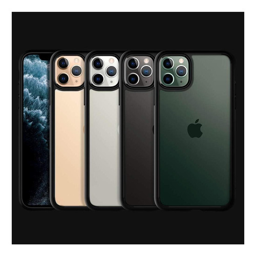 Funda Spigen Ultra Hybrid Para Iphone 11 Pro - Negro Negro Lisa