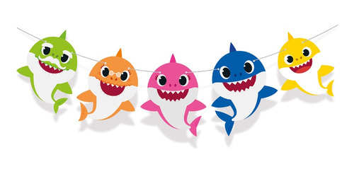 Faixa Decorativa Festa Baby Shark - 1 Unidade - Cromus