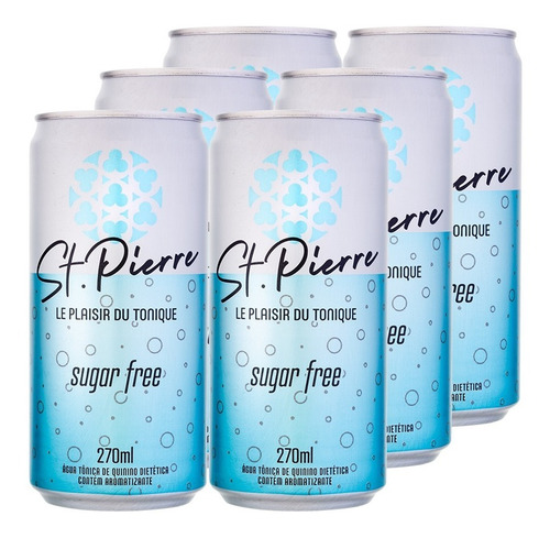 St Pierre Sugar Free 270ml Pack 6 Unidades