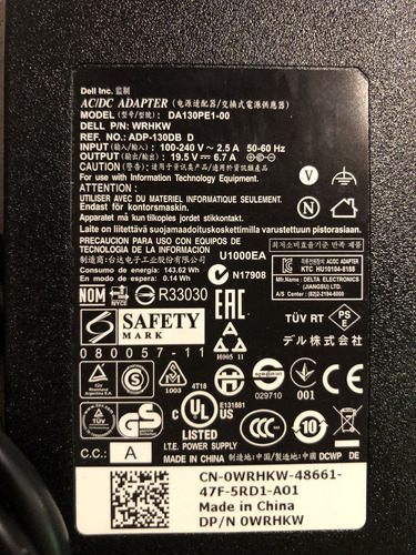 Docking Dell Wd15 K17a