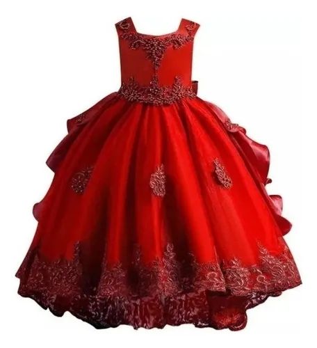 Vestidos para niñas online en color vino