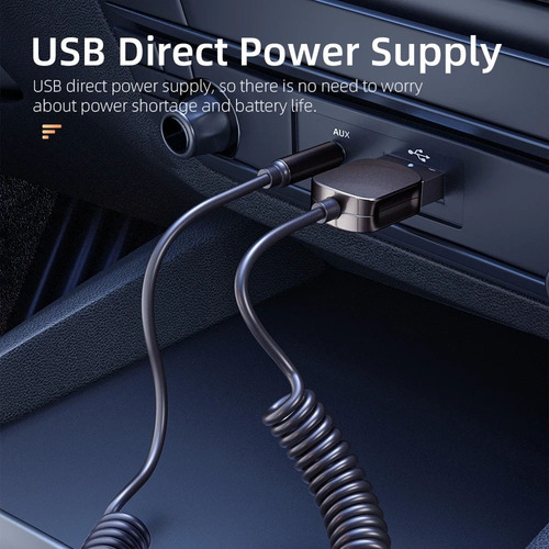Receptor Bluetooth Auto Usb A Auxiliar 3.5mm Usb- Aux