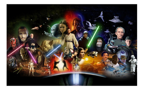 Póster Star Wars Trilogía Precuela Episodio 1 2 3 Skywalker