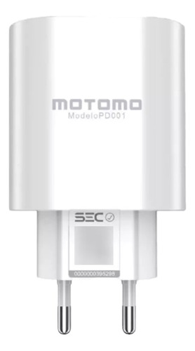 Cargador Usb Motomo Cr002 20w 3.0 Carga Rapida Blanco