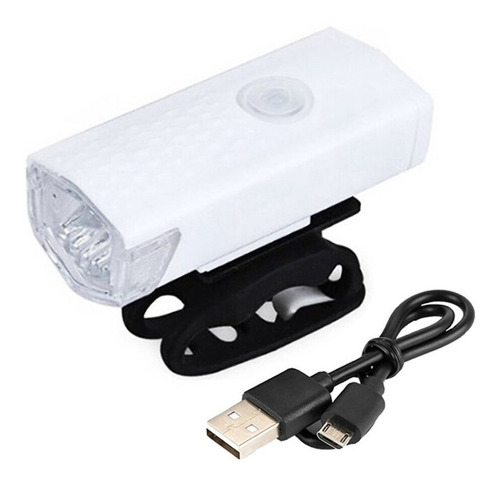 Luz De Bicicleta Usb Led Recargable Delantero Trasero Faro D