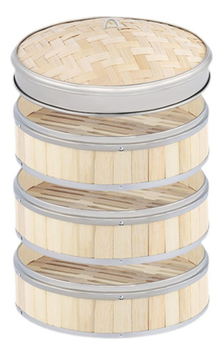 Cesta De Bambú Para Cocinar Al , 26 Cm