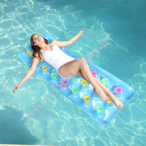 Colchoneta Inflable Bestway C/ Almohada Pileta Multicolor