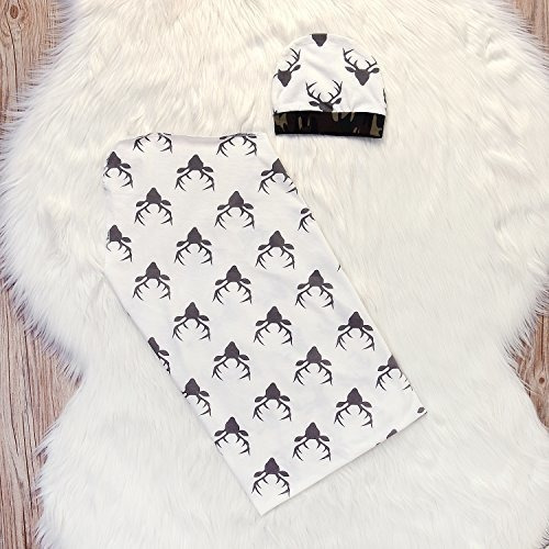 Imsmart Soft Newborn Baby Deer Print Manta Ropa De Cama Mant