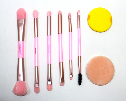 Set De Brochas De Maquillaje + Esponjas Para Polvo