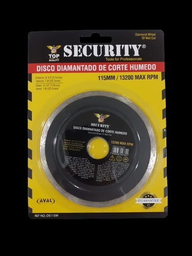 Disco Diamantado Humedo 4 1/2 Security