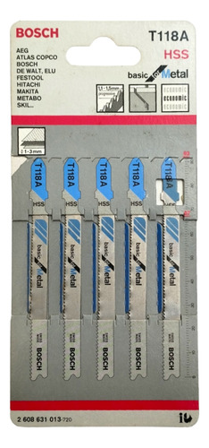 Juego De 5 Hojas Sierra De Calar Progressor P/ Metal. T118a