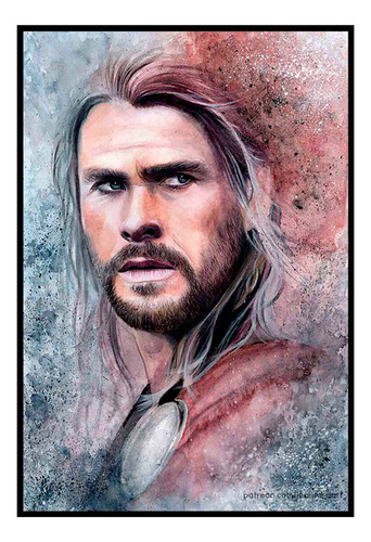 Cuadro Premium Poster 33x48cm Thor Vengador Marvel