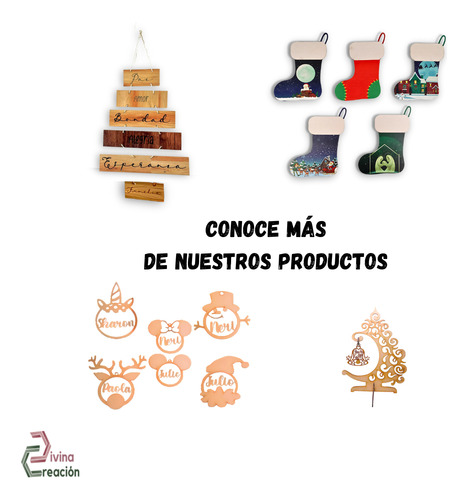 Letrero De Madera Colgante Para Arbol De Navidad Bienvenidos