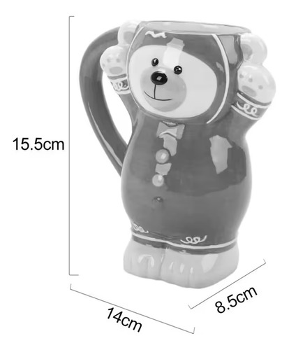 Taza Bolo Marrón Claro Oso De Jengibre (Usado)
