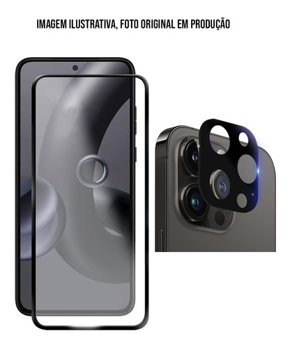 Película Vidro 3d + Película Câmera Para Redmi Note 7 Pro  