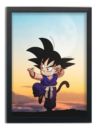 Quadro Goku 33cmx45cm Decoração Anime Dbz Moldura