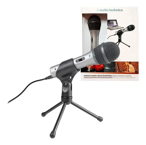 Microfono Audio Technica Atr2100 Usb O Xlr Dinamico Cardiode Color Gris