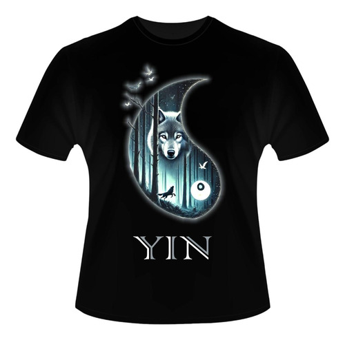 Playera DĂșo Yin Yang Lobos Amor Parejas Novios Personaliza