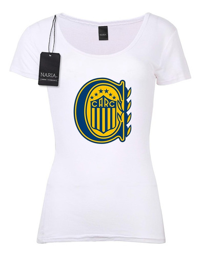 Remera Dama Rosario Central Dibujo Art Logo - Dero2