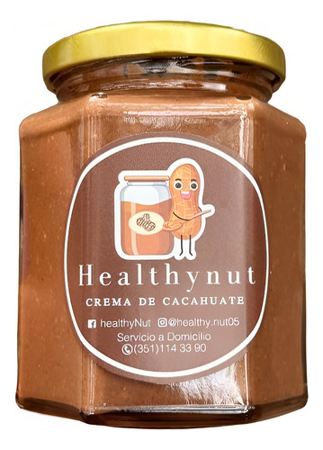 Crema De Cacahuate Con Cocoa 100% Natural, 250 G